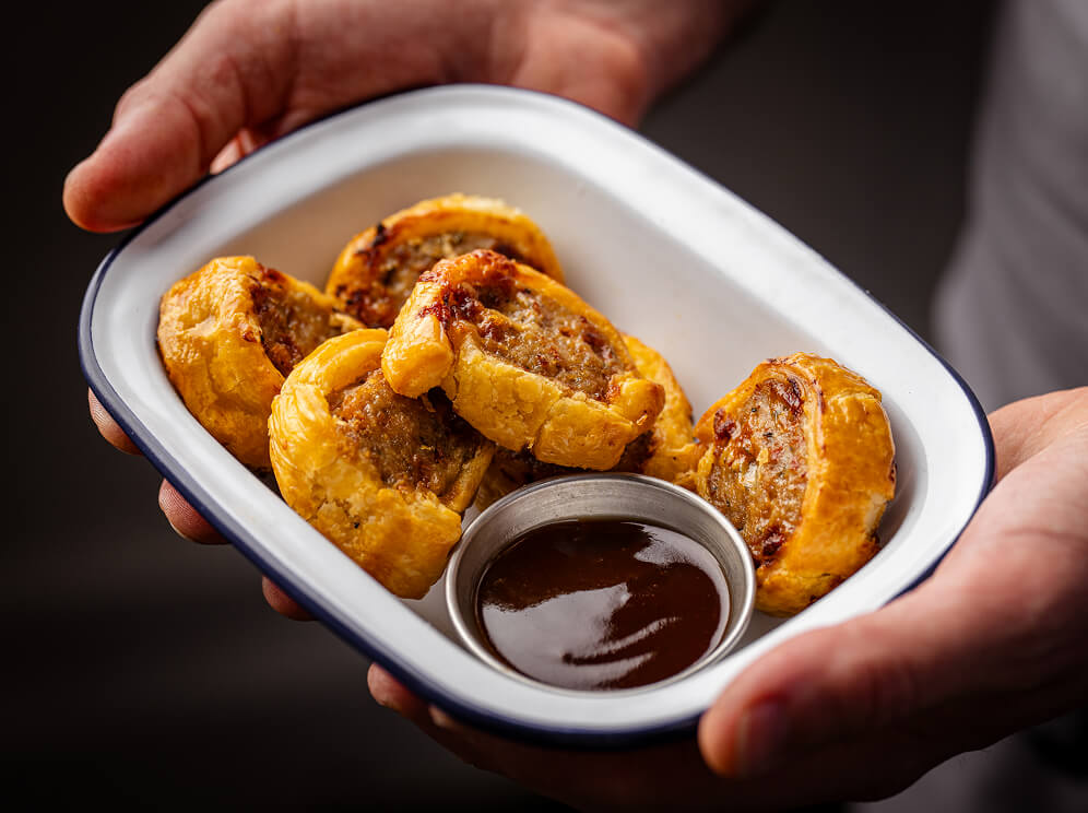 Some appetisers in a tray